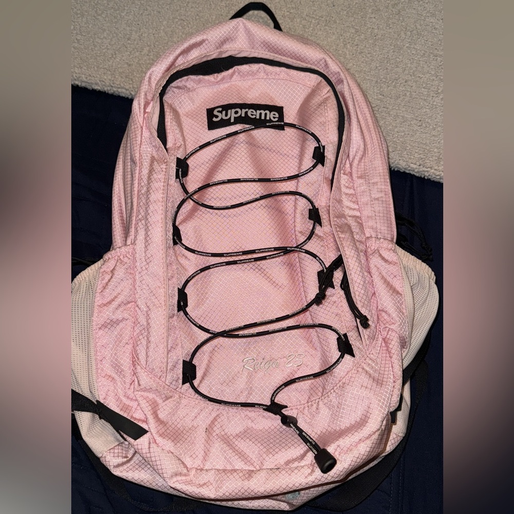 Supreme pink book bag